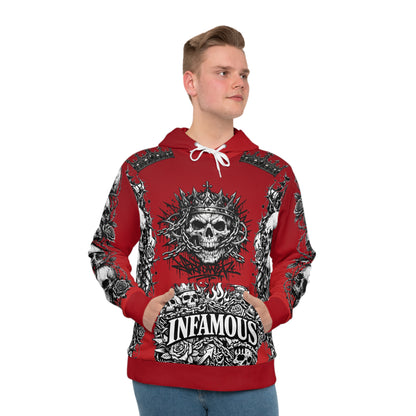 Copy of Copy of King skull Men's Hoodie — 'Infamous' Gothic All-Over Print