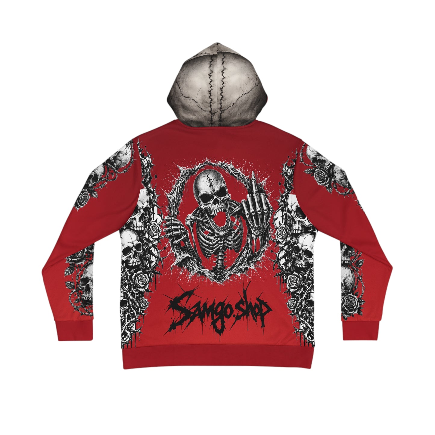Copy of Copy of King skull Men's Hoodie — 'Infamous' Gothic All-Over Print