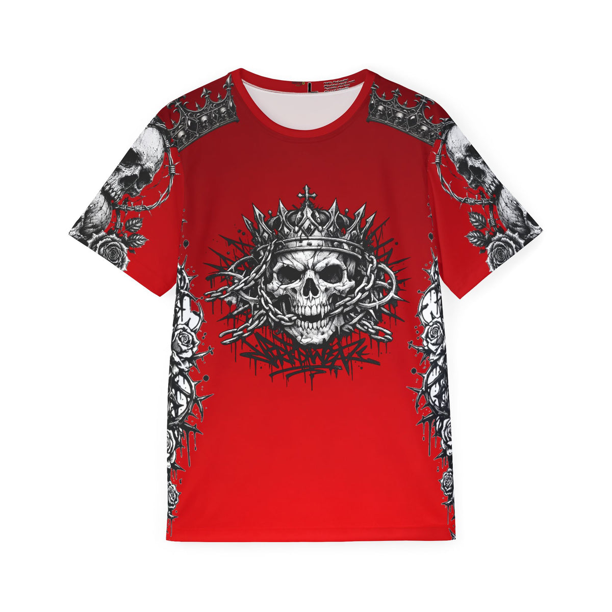 Copy of Copy of Red-King skull Men's Hoodie — 'Infamous' Gothic All-Over Print