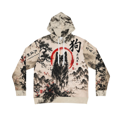 Dog Zodiac Ink-Style Hoodie – Chinese Year of the Dog Artwork AOP